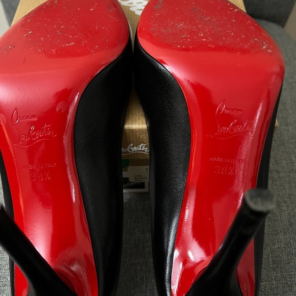 Christian Louboutin "Apostrophy" black leather heels - Picture 9 of 14